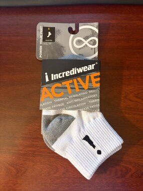 Incrediwear Active Quarter Sock White